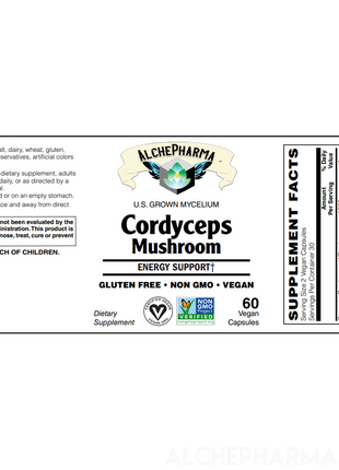 Cordyceps (Cordyceps sinensis) Organic mushroom - 40% polysaccharides,-Mushrooms-AlchePharma