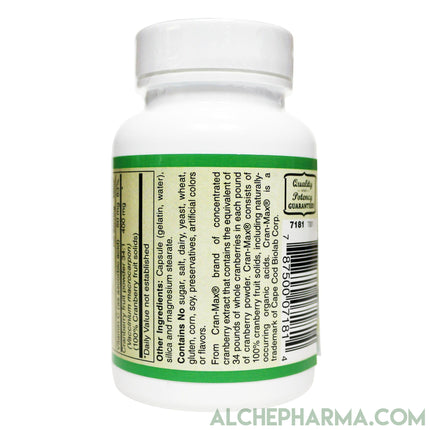 Cran-Max® Cranberry fruit powder 34:1 (Vaccinium macrocarpon) (100% Cranberry fruit solids) 400mg-Plant-AlchePharma