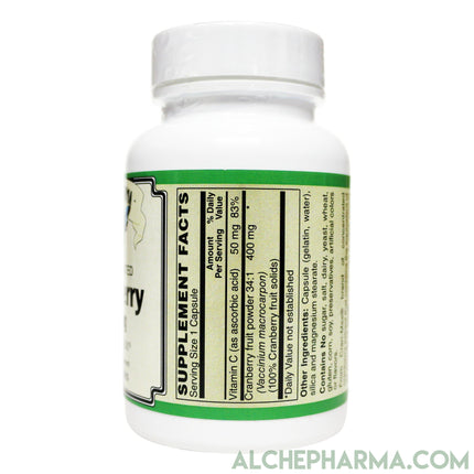 Cran-Max® Cranberry fruit powder 34:1 (Vaccinium macrocarpon) (100% Cranberry fruit solids) 400mg-Plant-AlchePharma