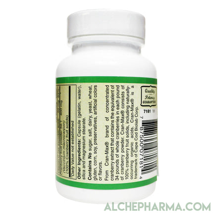 Cran-Max® Cranberry fruit powder 34:1 (Vaccinium macrocarpon) (100% Cranberry fruit solids) 400mg-Plant-AlchePharma