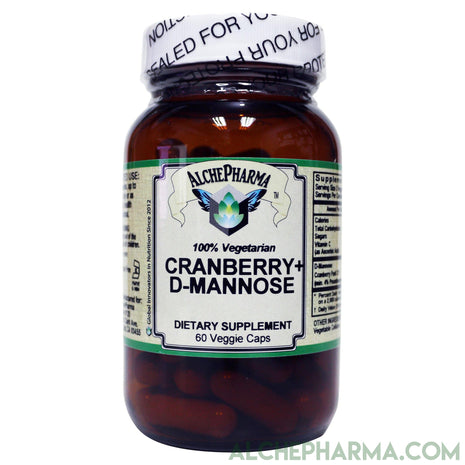 Cranberry + D-Mannose w/1000mg D-Mannose and a 37:1 Cranberry super concentrate at 4% proanthocyanidins-Cleanse-AlchePharma