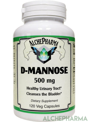 D-Mannose 500mg. Vegetarian Capsules ( Non-GMO, Soy-Free, Nut Free, Kosher, Halal )-cleanse-AlchePharma-120 Veg Caps-AlchePharma