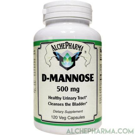 D-Mannose 500mg. Vegetarian Capsules ( Non-GMO, Soy-Free, Nut Free, Kosher, Halal )-cleanse-AlchePharma-120 Veg Caps-AlchePharma