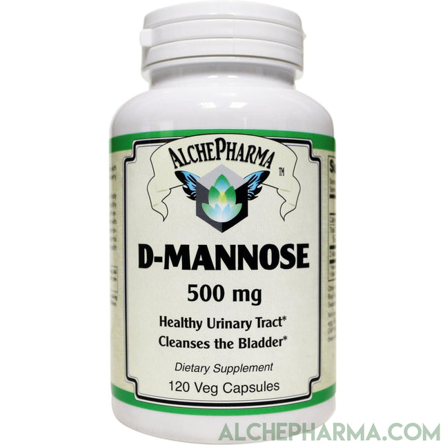 D-Mannose 500mg. Vegetarian Capsules ( Non-GMO, Soy-Free, Nut Free, Kosher, Halal )-cleanse-AlchePharma-120 Veg Caps-AlchePharma