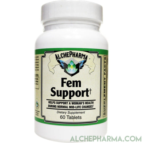 Fem Support - Phytoestrogen ( Isolflavone ) Herbal Proprietary Formula 60 Tabs-Hormones-AlchePharma-60 Tablets-AlchePharma
