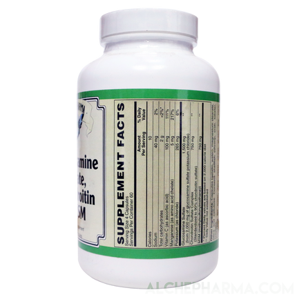 Glucosamine Sulfate, Chondroitin & MSM Capsules ( 4 Cap High Potency Formula )-Vitamins & Supplements-AlchePharma