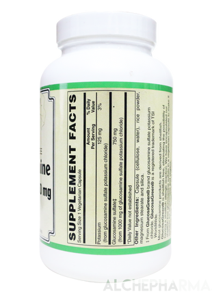 Glucosamine Sulfate ( Vegan - Patented GlucosaGreen Technology ) 750 mg.-Joint Health-AlchePharma