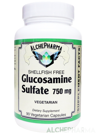 Glucosamine Sulfate ( Vegan - Patented GlucosaGreen Technology ) 750 mg.-Joint Health-AlchePharma