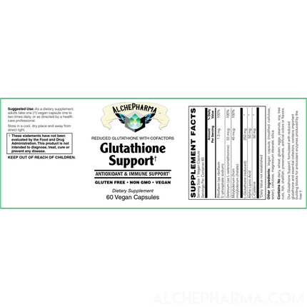 Glutathione (Reduced) with Cofactors Vegan-Vitamins & Supplements-AlchePharma