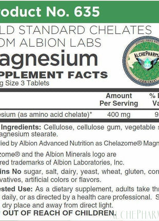 AP Gold Standard Albion Chelazome Magnesium 90 Tablets. - AlchePharma