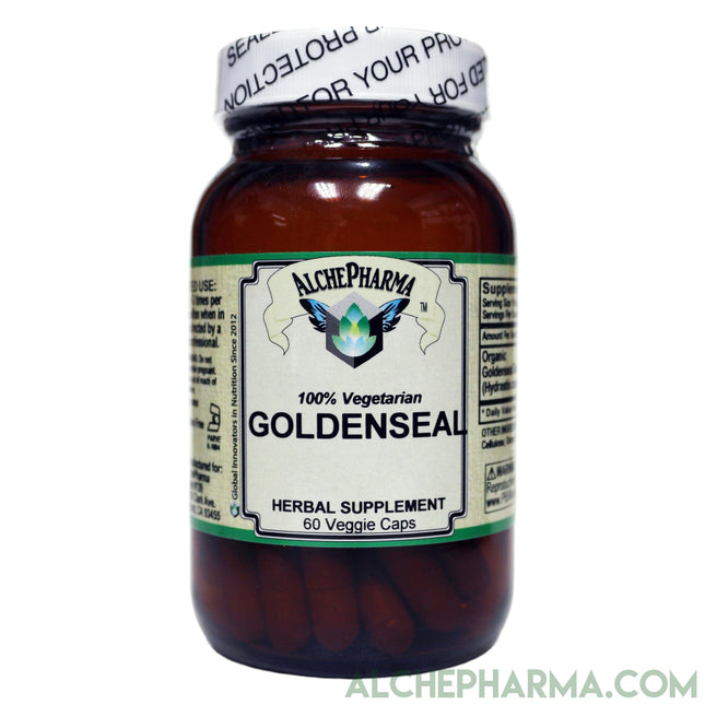 Goldenseal Root 250mg (Organic Hydrastis canadensis) • 60ct Veg Caps-Herbs-AlchePharma