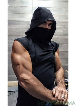 Hoodie with Face Covering, Sleeveless (Polyester/Spandex) Limited Production-Clothes-AlchePharma