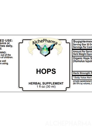 Hops Tincture ( Organic Hops Strobiles ) HSR 1:3 Parve K-1604-Herbs-AlchePharma