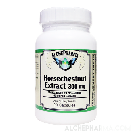 Horsechestnut Extract 300 mg. European Standardized 20% Natural Aescin-Herb-AlchePharma