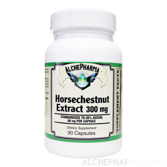 Horsechestnut Extract 300 mg. European Standardized 20% Natural Aescin-Herb-AlchePharma
