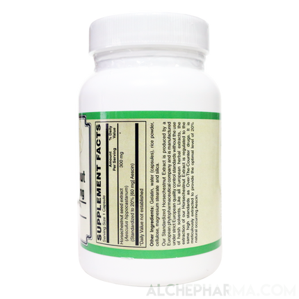 Horsechestnut Extract 300 mg. European Standardized 20% Natural Aescin-Herb-AlchePharma