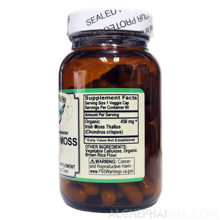 Irish Moss ( Organic Irish Moss Thallus) 450mg Vcaps-Herbs-AlchePharma