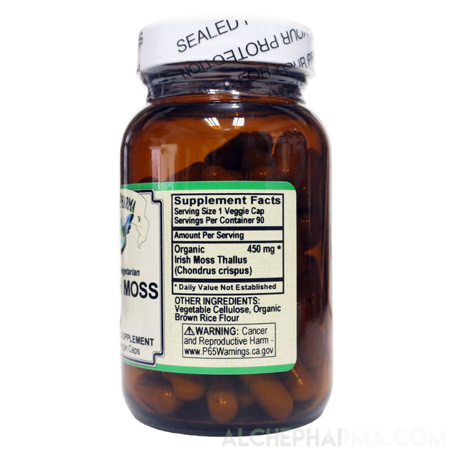 Irish Moss ( Organic Irish Moss Thallus) 450mg Vcaps-Herbs-AlchePharma