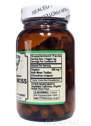 Irish Moss ( Organic Irish Moss Thallus) 450mg Vcaps-Herbs-AlchePharma