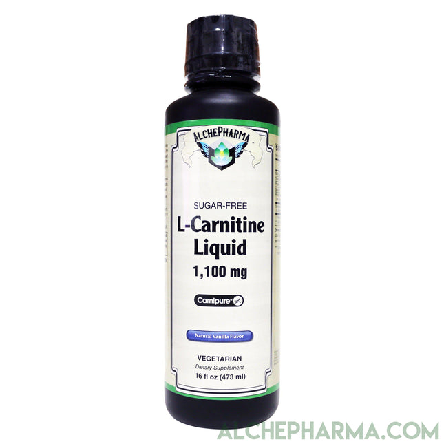 L-Carnitine Liquid 1,100 mg utilizing Carnipure® a special grade of L-Carnitine ( Sugar Free )-amino acid-AlchePharma