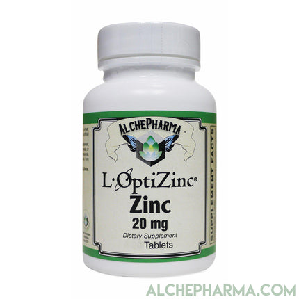 L-OptiZinc® 20mg Zinc as Mono-Methionine, not affected by dietary fiber and does not have a negative effect on copper absorption/status.-Minerals-AlchePharma