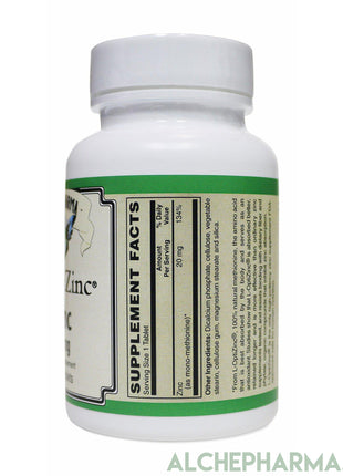 L-OptiZinc® 20mg Zinc as Mono-Methionine, not affected by dietary fiber and does not have a negative effect on copper absorption/status.-Minerals-AlchePharma
