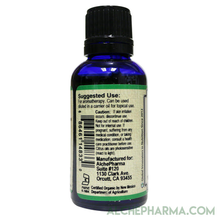 Lemon Essential Oil USDA Certified Organic 100% Pure (From Peel) Citrus Limonum-Essential Oil-AlchePharma