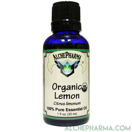 Lemon Essential Oil USDA Certified Organic 100% Pure (From Peel) Citrus Limonum-Essential Oil-AlchePharma