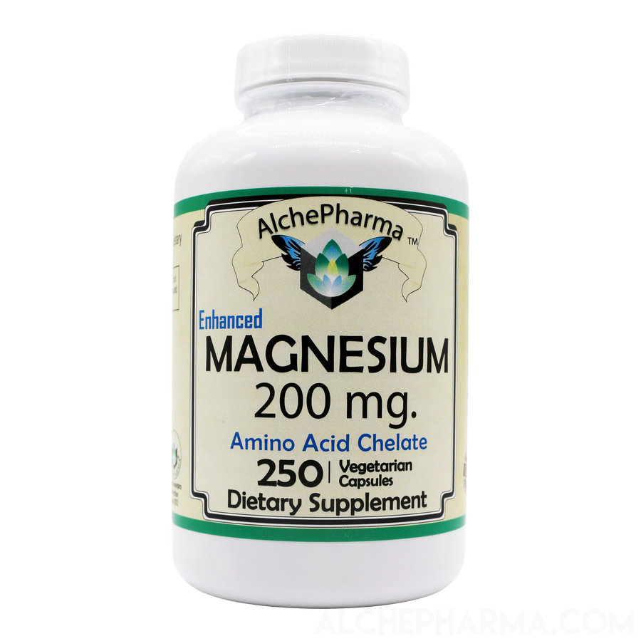 Magnesium Enhanced 100 Rice Protein Chelate 200 mg Vcaps (New Formula