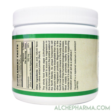 Magnesium Powder from Whole Food ( Icelandic Red Algae) Effervescent, Certified Vegan-Minerals-AlchePharma
