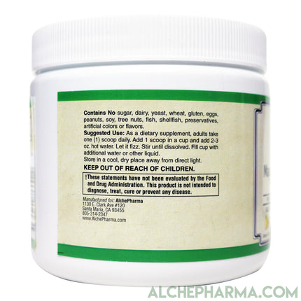 Magnesium Powder from Whole Food ( Icelandic Red Algae) Effervescent, Certified Vegan-Minerals-AlchePharma