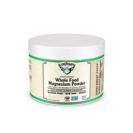 Magnesium Powder from Whole Food ( Icelandic Red Algae) Effervescent, Certified Vegan-Minerals-AlchePharma