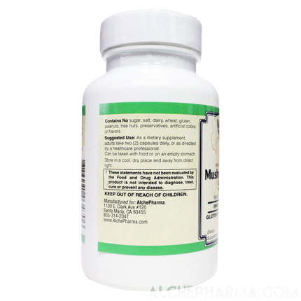 Mushroom Immune Support (Organic Multi-Species Blend) derived from Mycelium & Fruiting Body-Mushrooms-AlchePharma