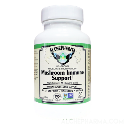Mushroom Immune Support (Organic Multi-Species Blend) derived from Mycelium & Fruiting Body-Mushrooms-AlchePharma