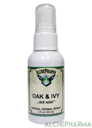 Oak & IVY Itch Relief ( Wild Harvested and Organic ) Topical Spray of Grindelia, Jewel Weed, Witch Hazel-Wounds-AlchePharma