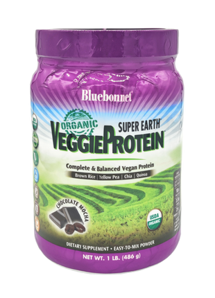 Organic Super Earth Veggie Protien (1 lb/468 g) - Bluebonnet-AlchePharma