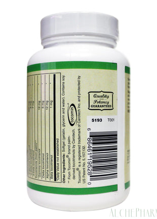 PERFECT E - Patented Tocomin® brand tocotrienols full spectrum tocotrienol complex w/ alpha, beta, gamma, and delta-tocotrienols ( 268mg - 400 IU )-Anti-Oxidant-AlchePharma