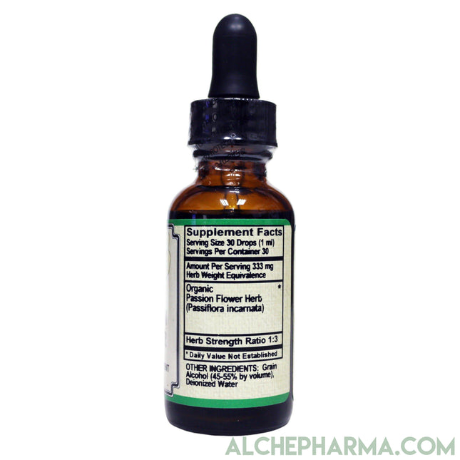 Passion Flower Tincture - ( Organic Passiflora incarnata) - 1:3 Herb Strength Ratio-AlchePharma