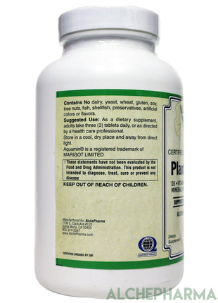 Plant Calcium ( Whole Food ) Certified Organic 1000mg. Elemental Calcium Per Serving-Mineral-AlchePharma