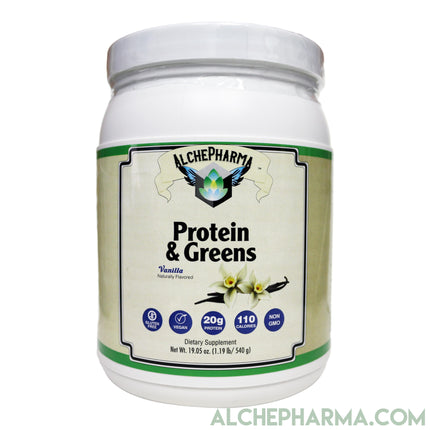 Plant Protein full Spectrum with 5 grams of super greens ( Certified Vegan )-Protein Powders-AlchePharma