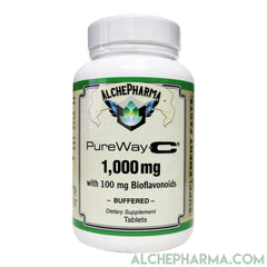PureWay-C®( contains Vitamin C bound to lipid metabolites) - Non-Acidic 1000 mg Tablets-Anti-Oxidant-AlchePharma