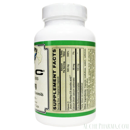 PureWay-C®( contains Vitamin C bound to lipid metabolites) - Non-Acidic 500 mg Caps-Anti-Oxidant-AlchePharma-60 VCaps-AlchePharma