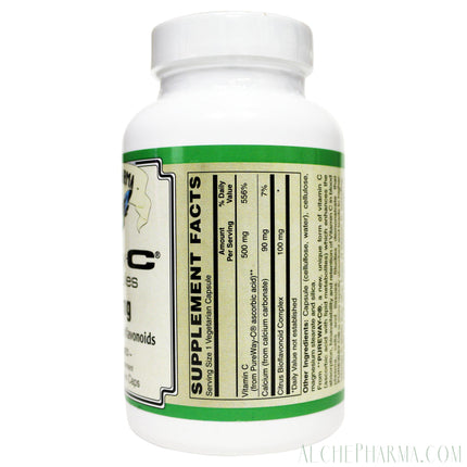 PureWay-C®( contains Vitamin C bound to lipid metabolites) - Non-Acidic 500 mg Caps-Anti-Oxidant-AlchePharma-60 VCaps-AlchePharma