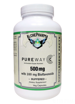 PureWay-C®( contains Vitamin C bound to lipid metabolites) - Non-Acidic 500 mg Caps-Anti-Oxidant-AlchePharma