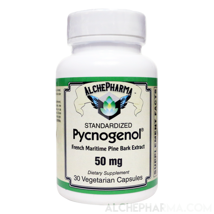 Pycnogenol® High Grade Standardized to 65-75% Procyanidins 50mg - Vcaps-Herb-AlchePharma