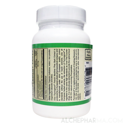 Pycnogenol® High Grade Standardized to 65-75% Procyanidins 50mg - Vcaps-Herb-AlchePharma