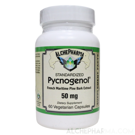 Pycnogenol® High Grade Standardized to 65-75% Procyanidins 50mg - Vcaps-Herb-AlchePharma