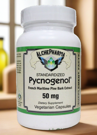 Pycnogenol® High Grade Standardized to 65-75% Procyanidins 50mg - Vcaps-Herb-AlchePharma