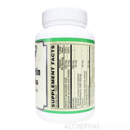 Quercetin 500 mg-Plus ( Bromelain, Turmeric, Manganese, Vit. C )-AlchePharma
