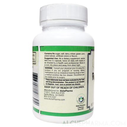 Red Yeast Rice (Organic and Citrinin Free ), 600mg-AlchePharma